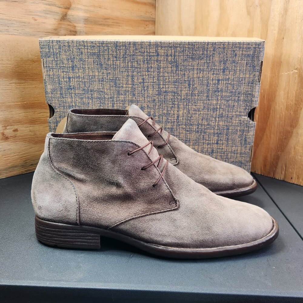 Born McNeil Mens Brown Distressed Suede Chukka Lace Up Boots Size 11.5